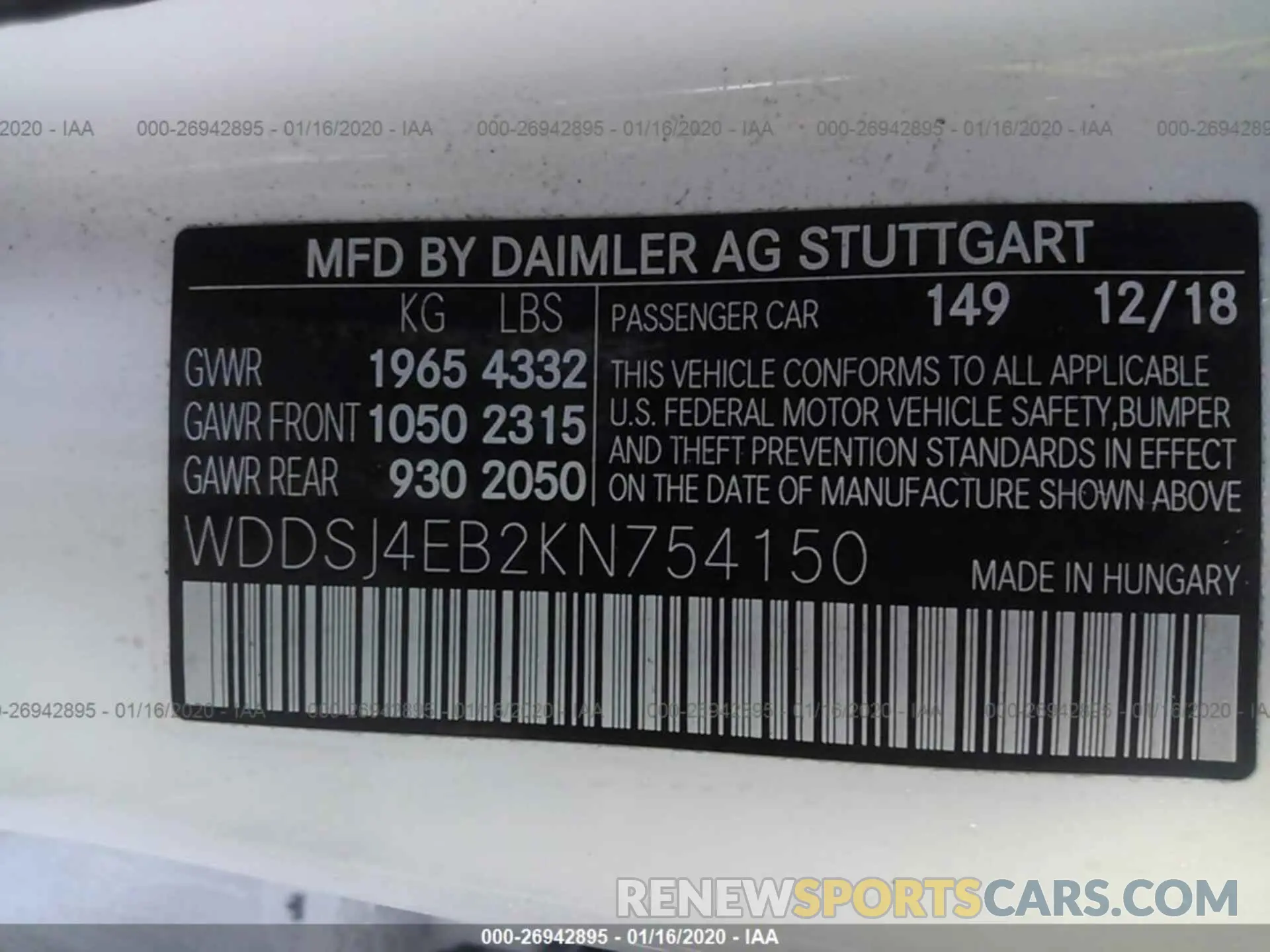 9 Photograph of a damaged car WDDSJ4EB2KN754150 MERCEDES-BENZ CLA 2019