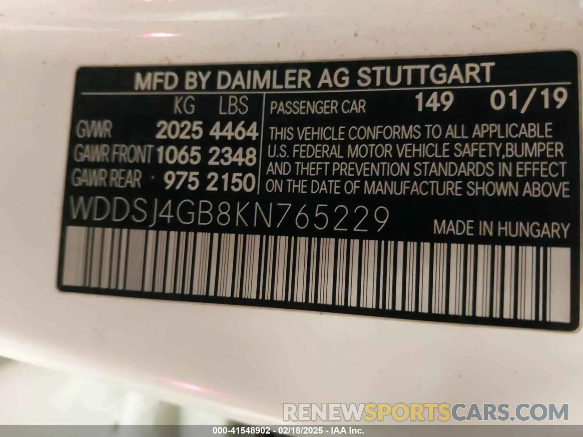9 Photograph of a damaged car WDDSJ4GB8KN765229 MERCEDES-BENZ CLA 250 2019