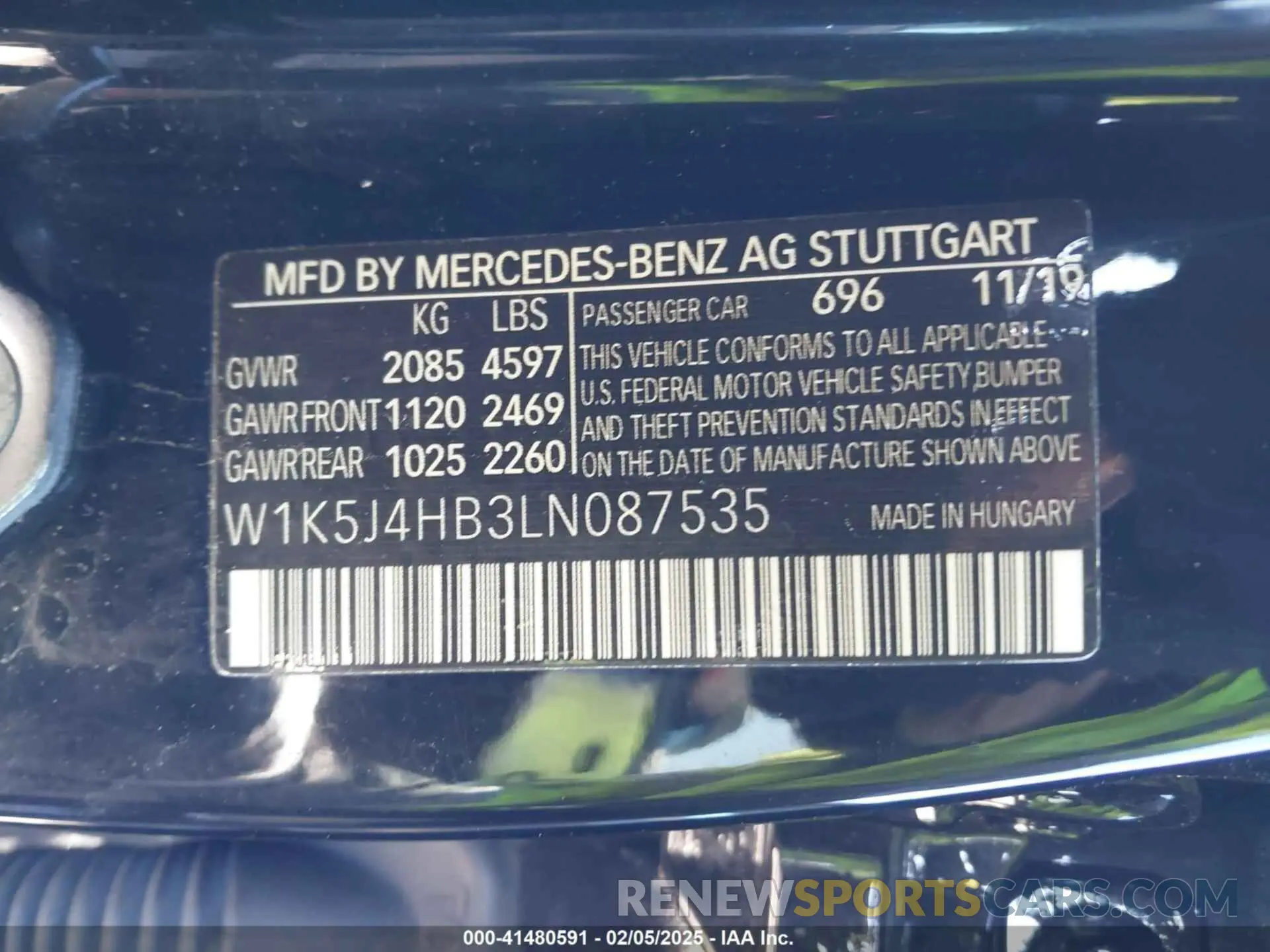 9 Photograph of a damaged car W1K5J4HB3LN087535 MERCEDES-BENZ CLA 250 2020