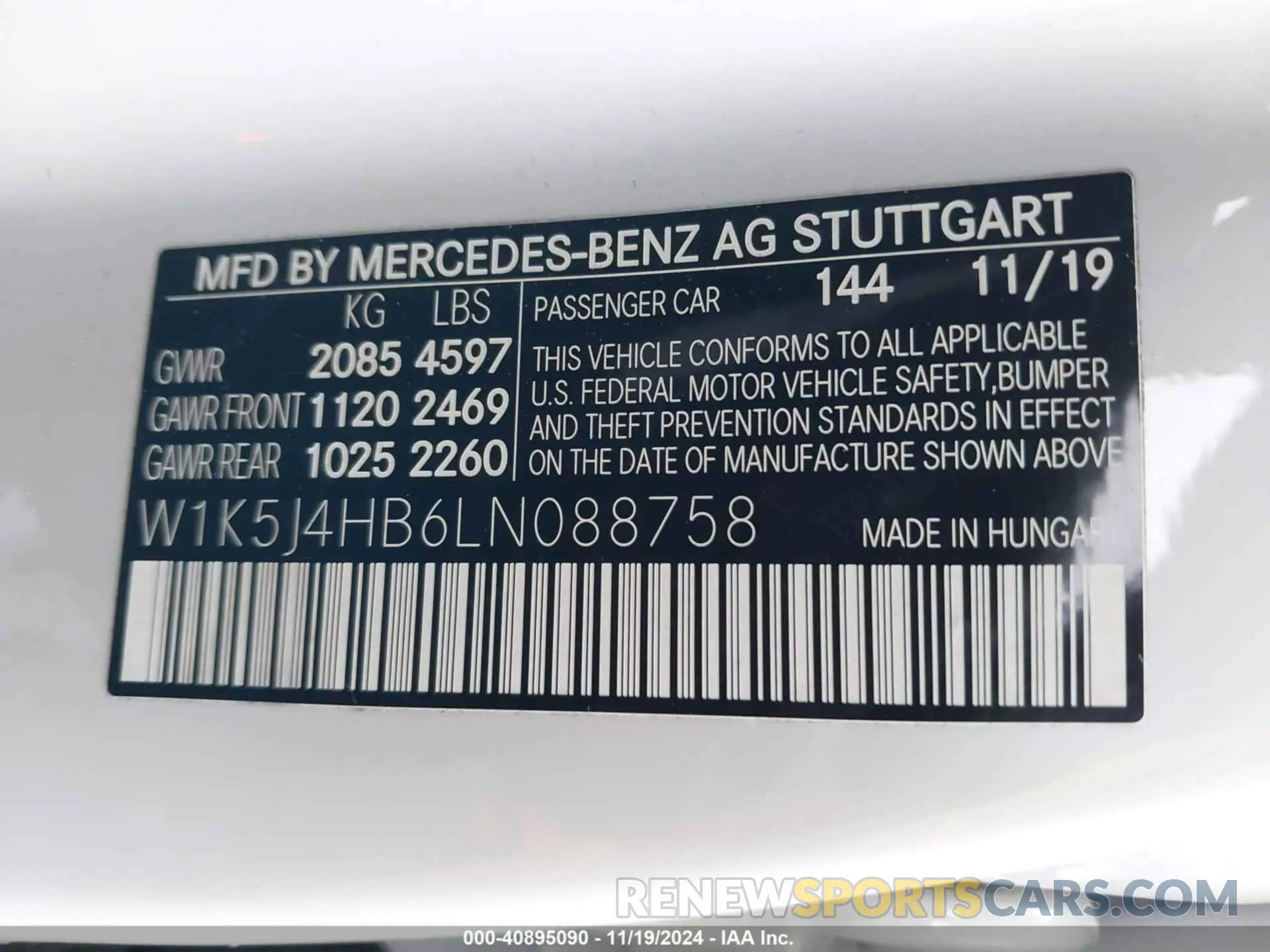 9 Фотография поврежденного автомобиля W1K5J4HB6LN088758 MERCEDES-BENZ CLA 250 2020