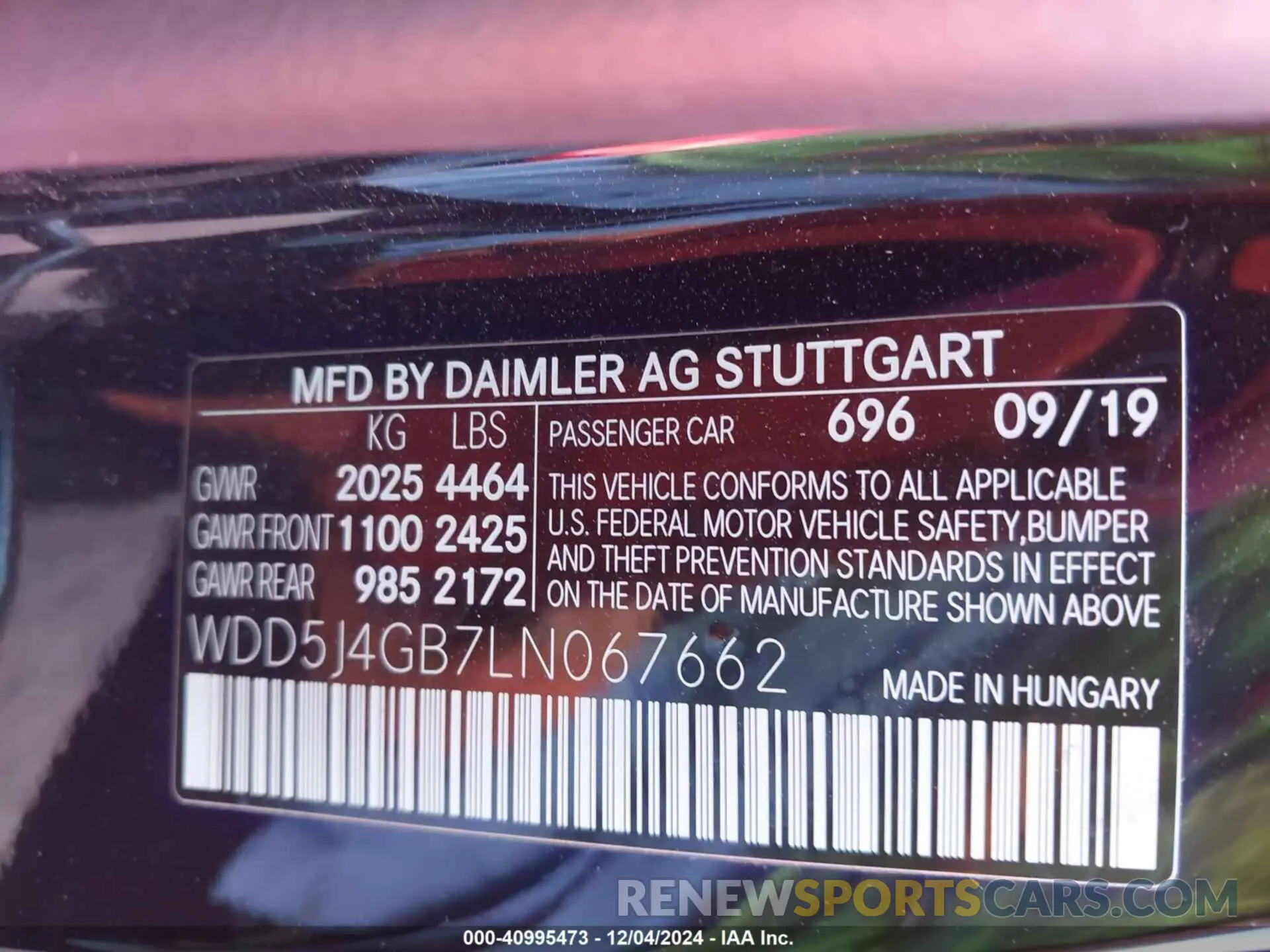 9 Photograph of a damaged car WDD5J4GB7LN067662 MERCEDES-BENZ CLA 250 2020