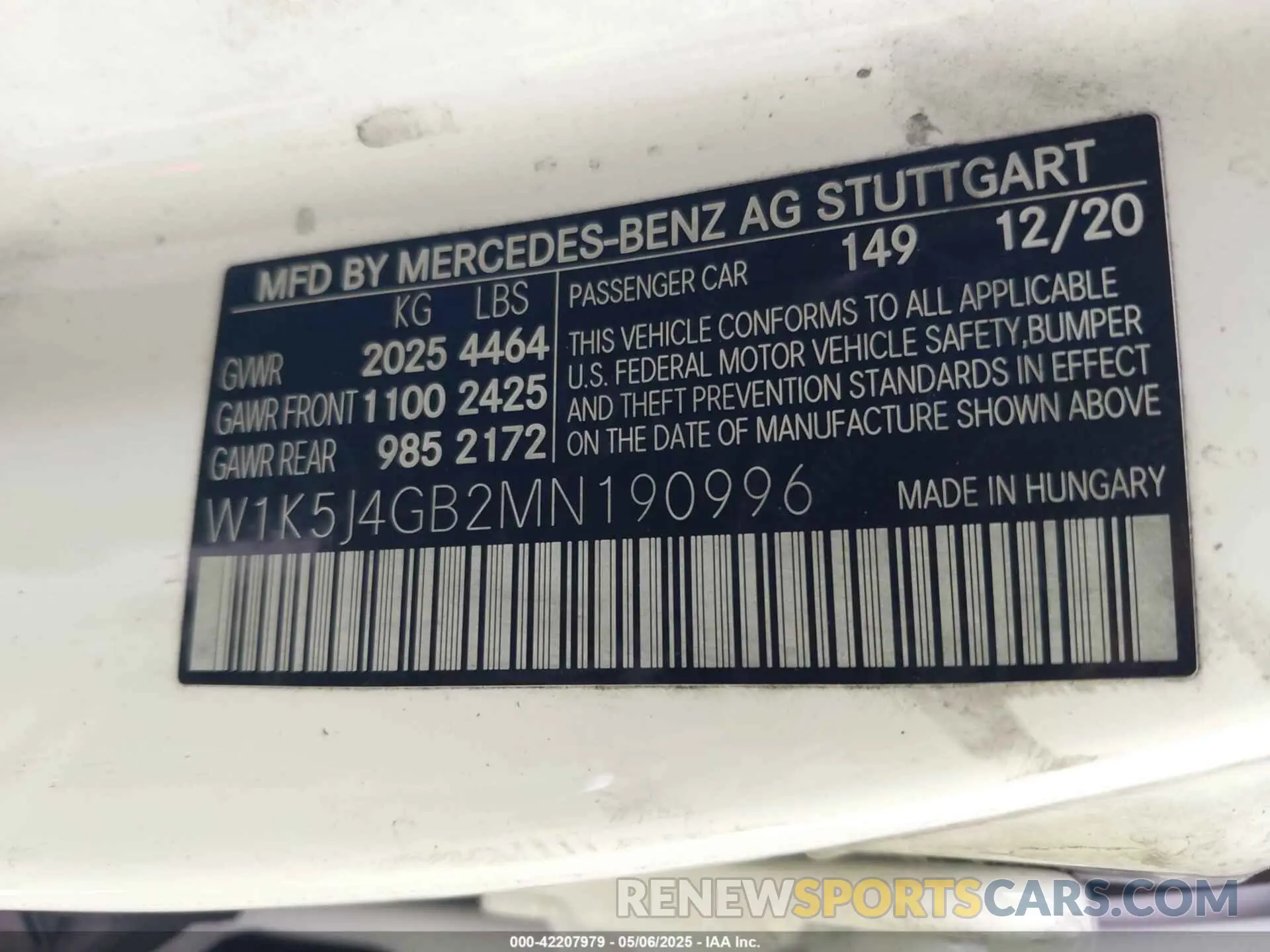 9 Photograph of a damaged car W1K5J4GB2MN190996 MERCEDES-BENZ CLA 250 2021