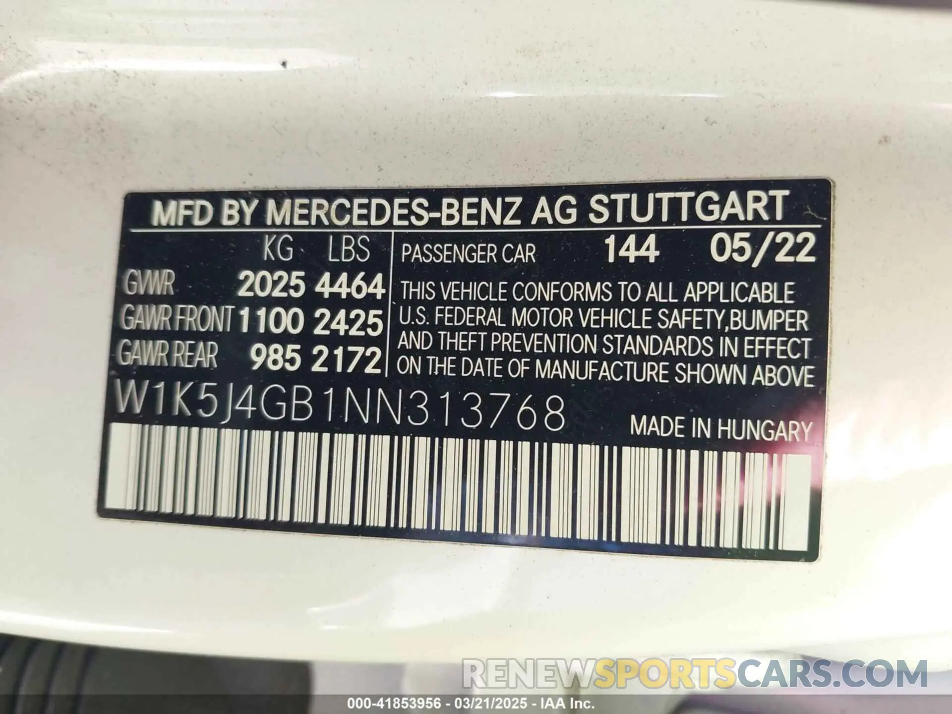 9 Фотография поврежденного автомобиля W1K5J4GB1NN313768 MERCEDES-BENZ CLA 250 COUPE 2022