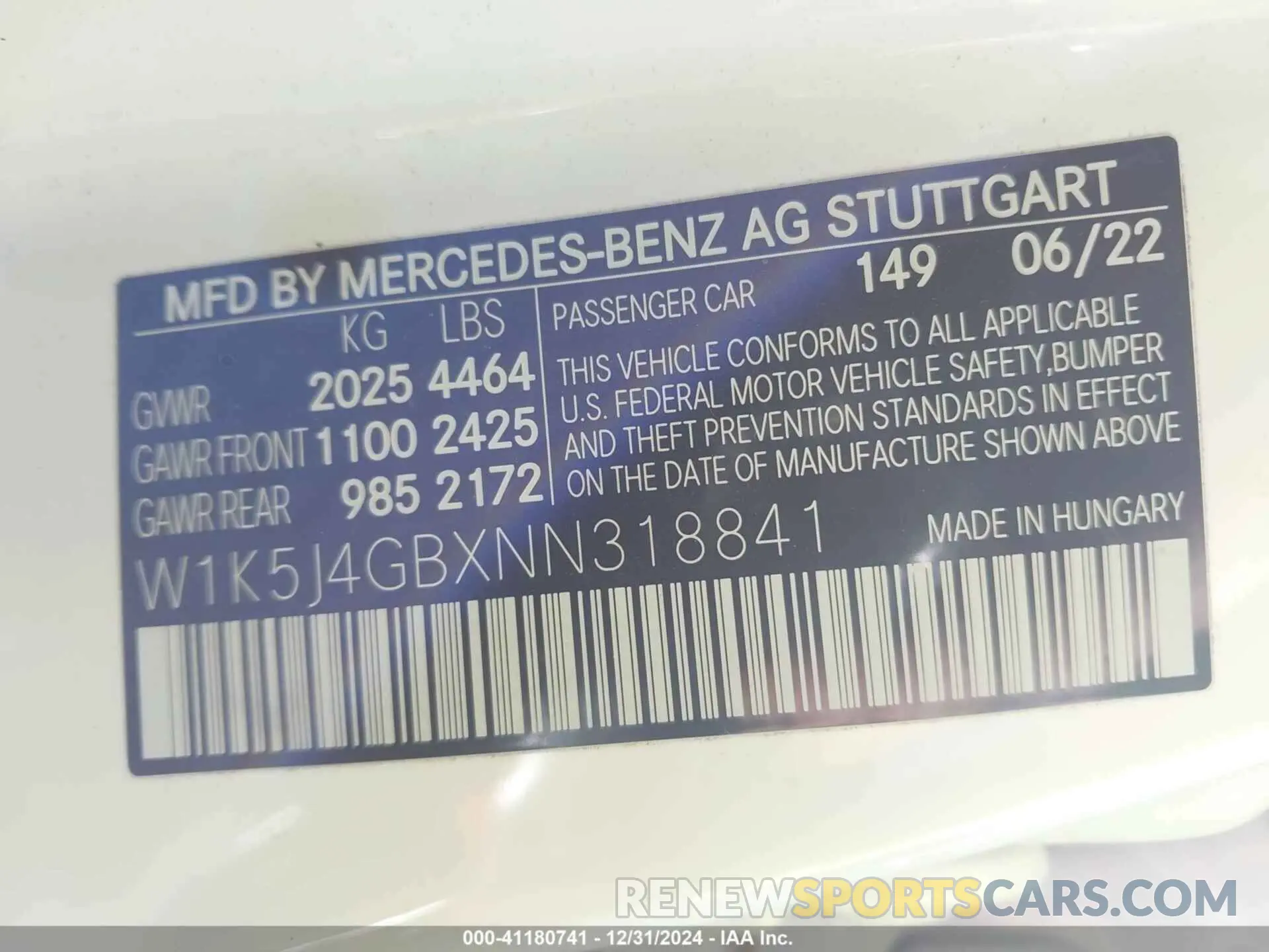 9 Photograph of a damaged car W1K5J4GBXNN318841 MERCEDES-BENZ CLA 250 COUPE 2022