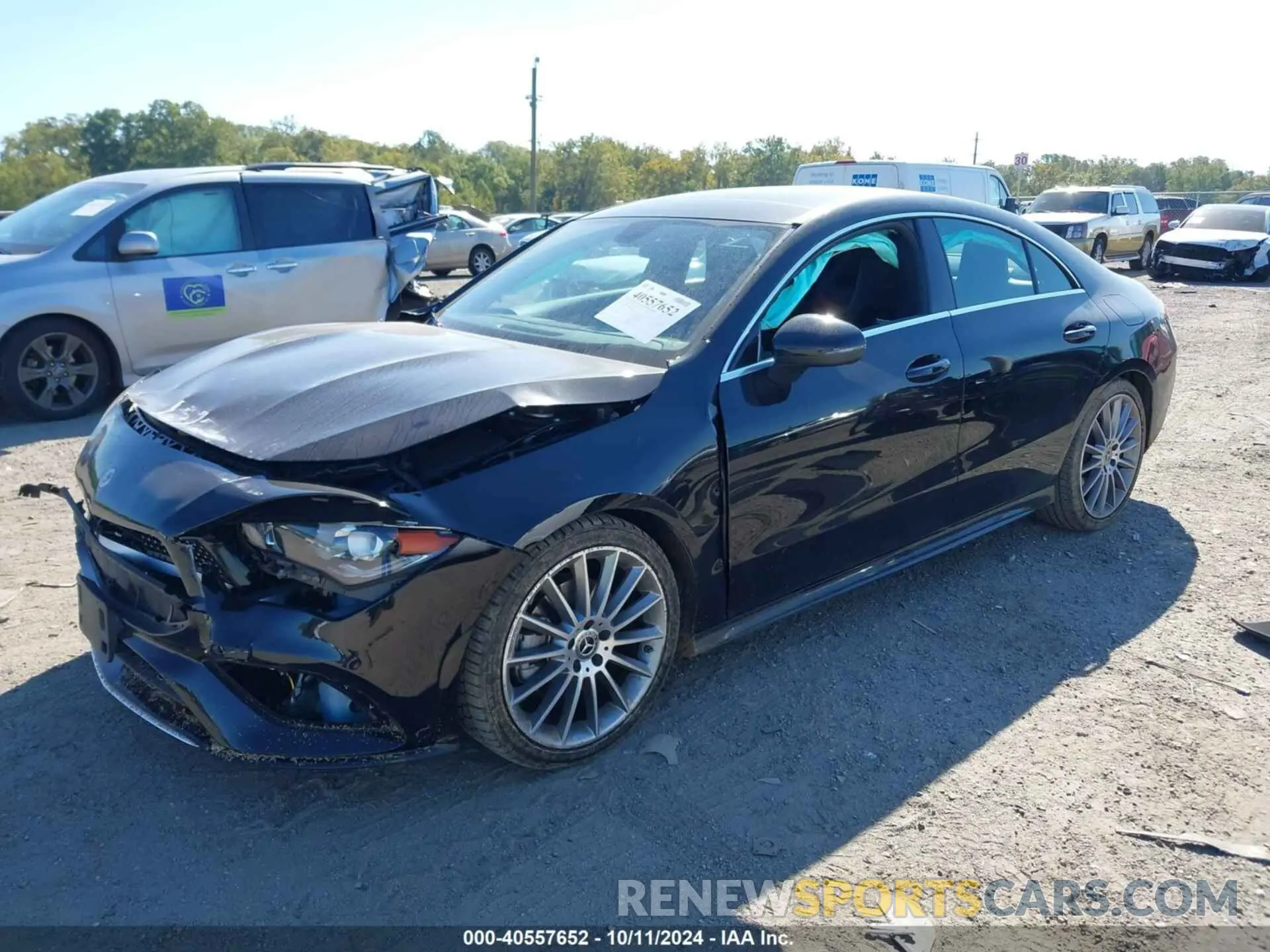 2 Photograph of a damaged car W1K5J4HB7NN292987 MERCEDES-BENZ CLA 250 COUPE 2022