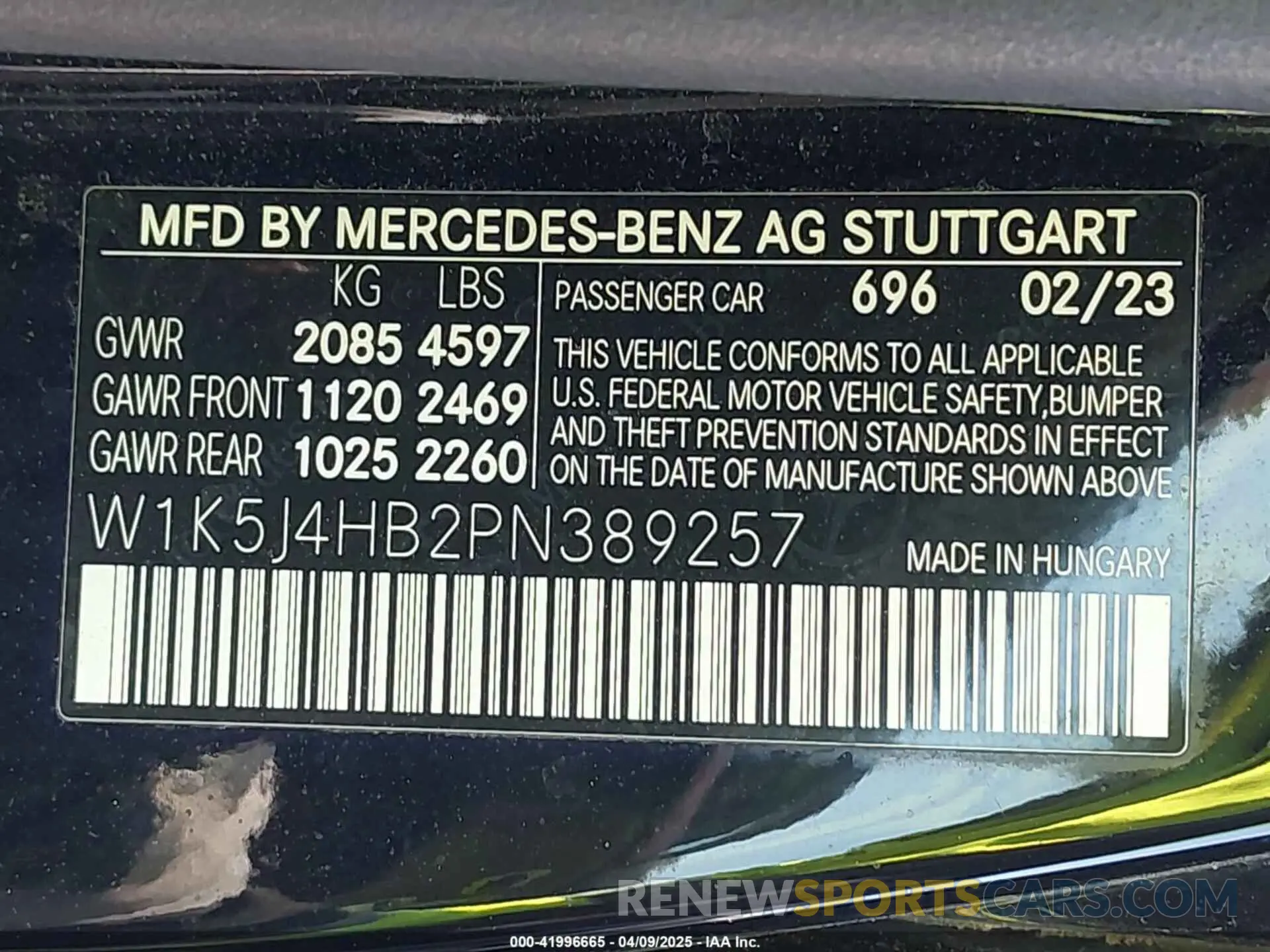 9 Photograph of a damaged car W1K5J4HB2PN389257 MERCEDES-BENZ CLA 250 COUPE 2023