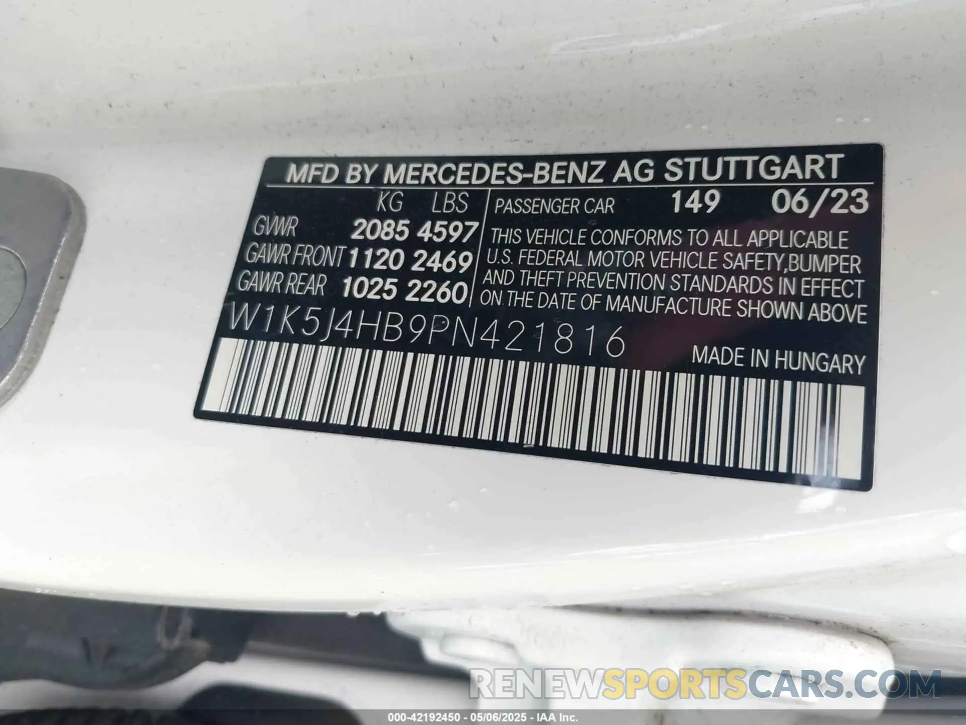 9 Photograph of a damaged car W1K5J4HB9PN421816 MERCEDES-BENZ CLA 250 COUPE 2023