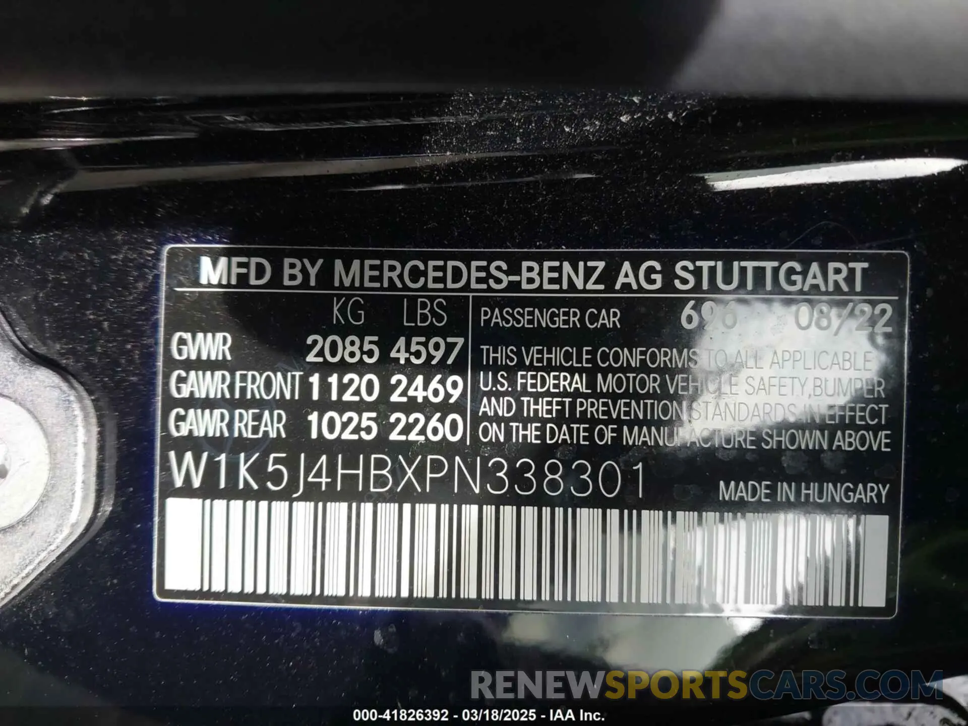 9 Photograph of a damaged car W1K5J4HBXPN338301 MERCEDES-BENZ CLA 250 COUPE 2023