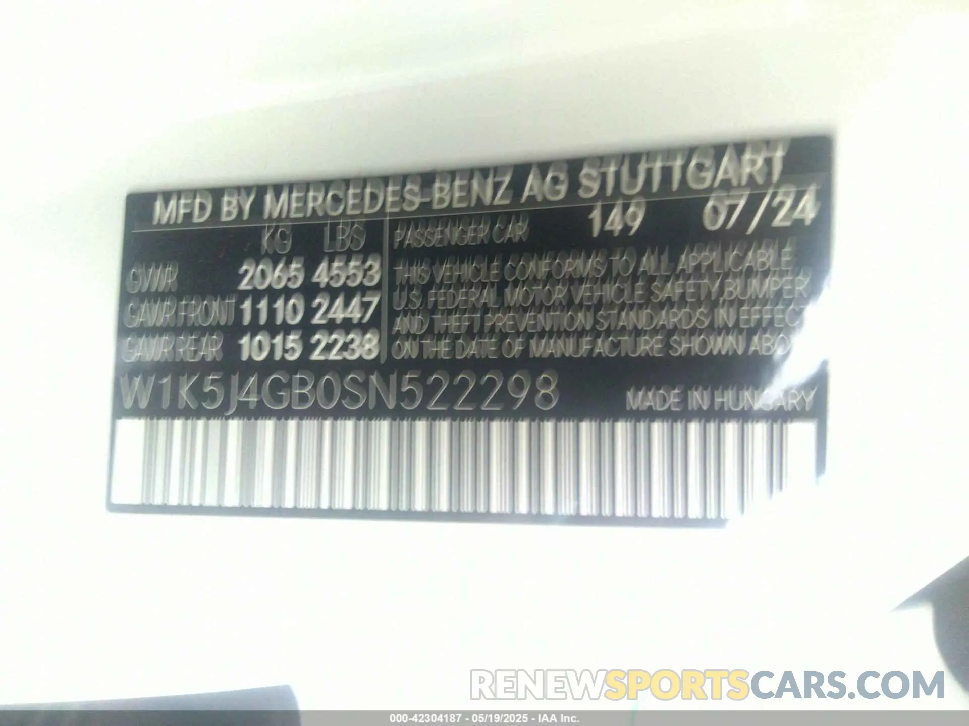 9 Photograph of a damaged car W1K5J4GB0SN522298 MERCEDES-BENZ CLA 250 COUPE 2025