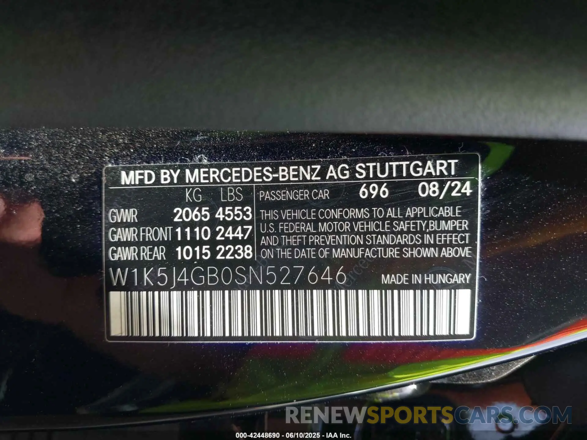 9 Photograph of a damaged car W1K5J4GB0SN527646 MERCEDES-BENZ CLA 250 COUPE 2025