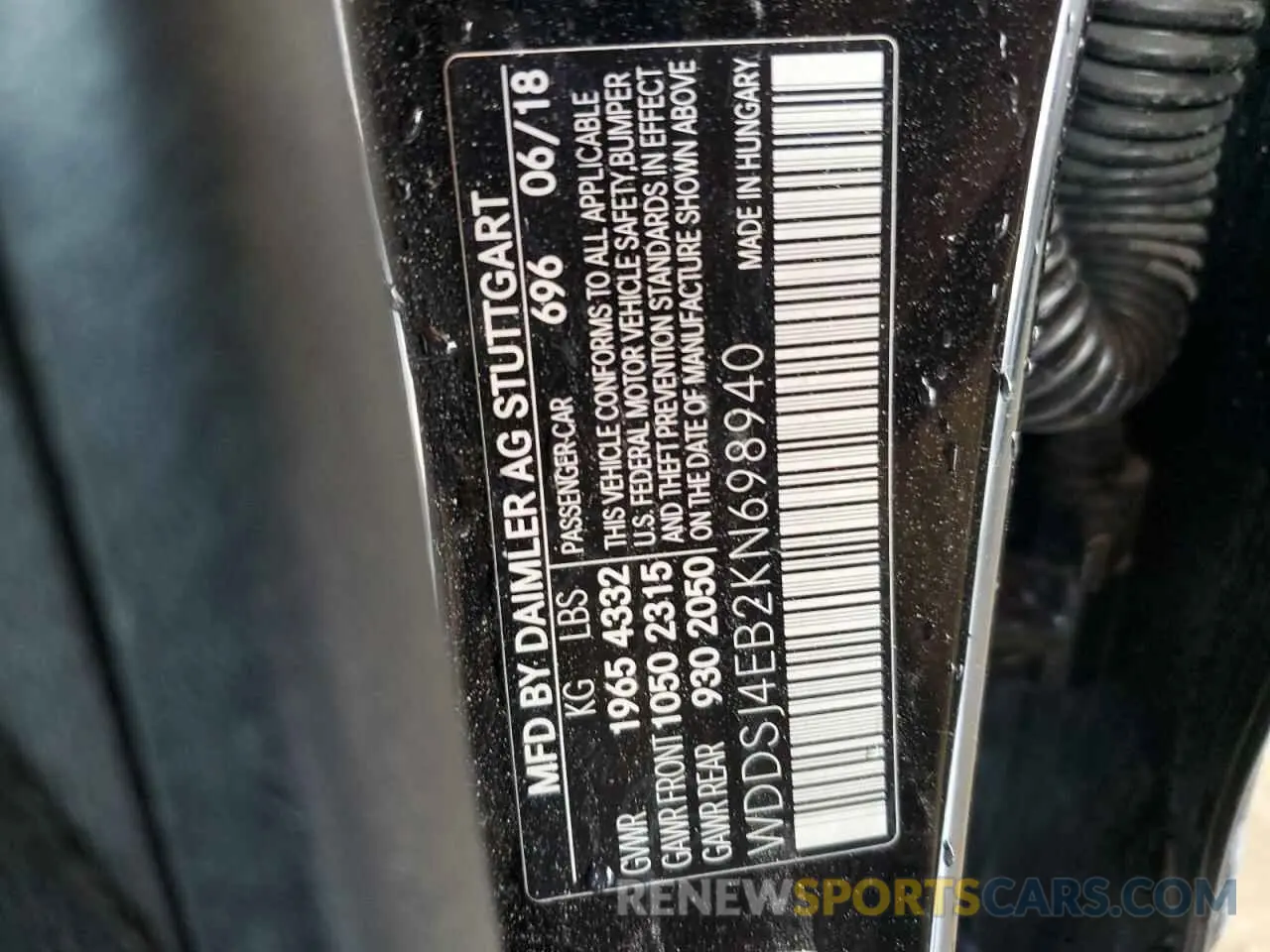 12 Photograph of a damaged car WDDSJ4EB2KN698940 MERCEDES-BENZ CLA-CLASS 2019