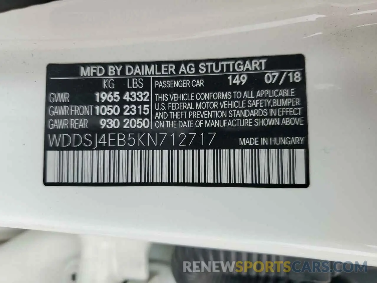12 Photograph of a damaged car WDDSJ4EB5KN712717 MERCEDES-BENZ CLA-CLASS 2019