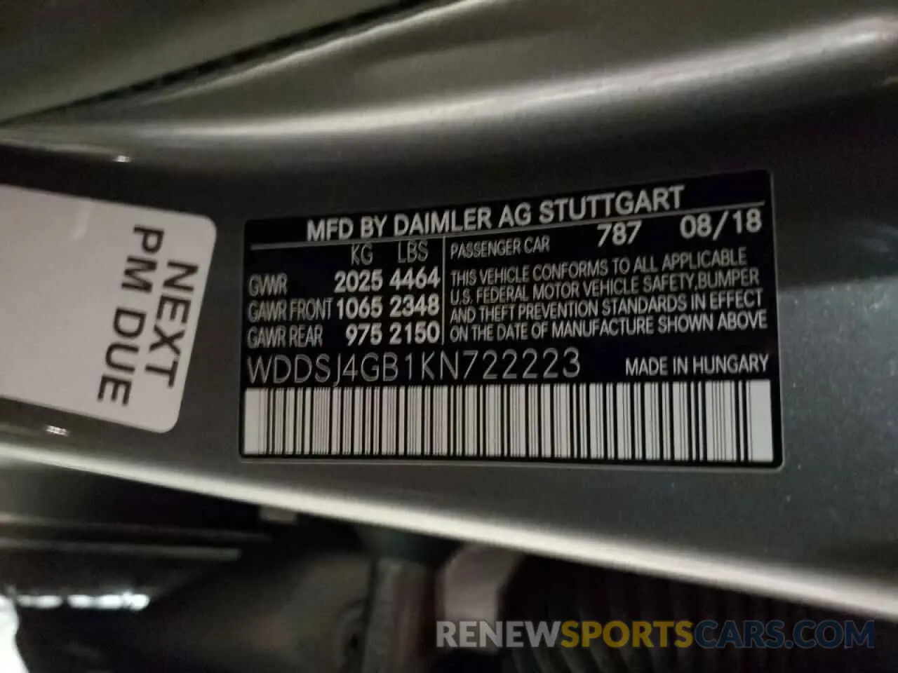 12 Photograph of a damaged car WDDSJ4GB1KN722223 MERCEDES-BENZ CLA-CLASS 2019