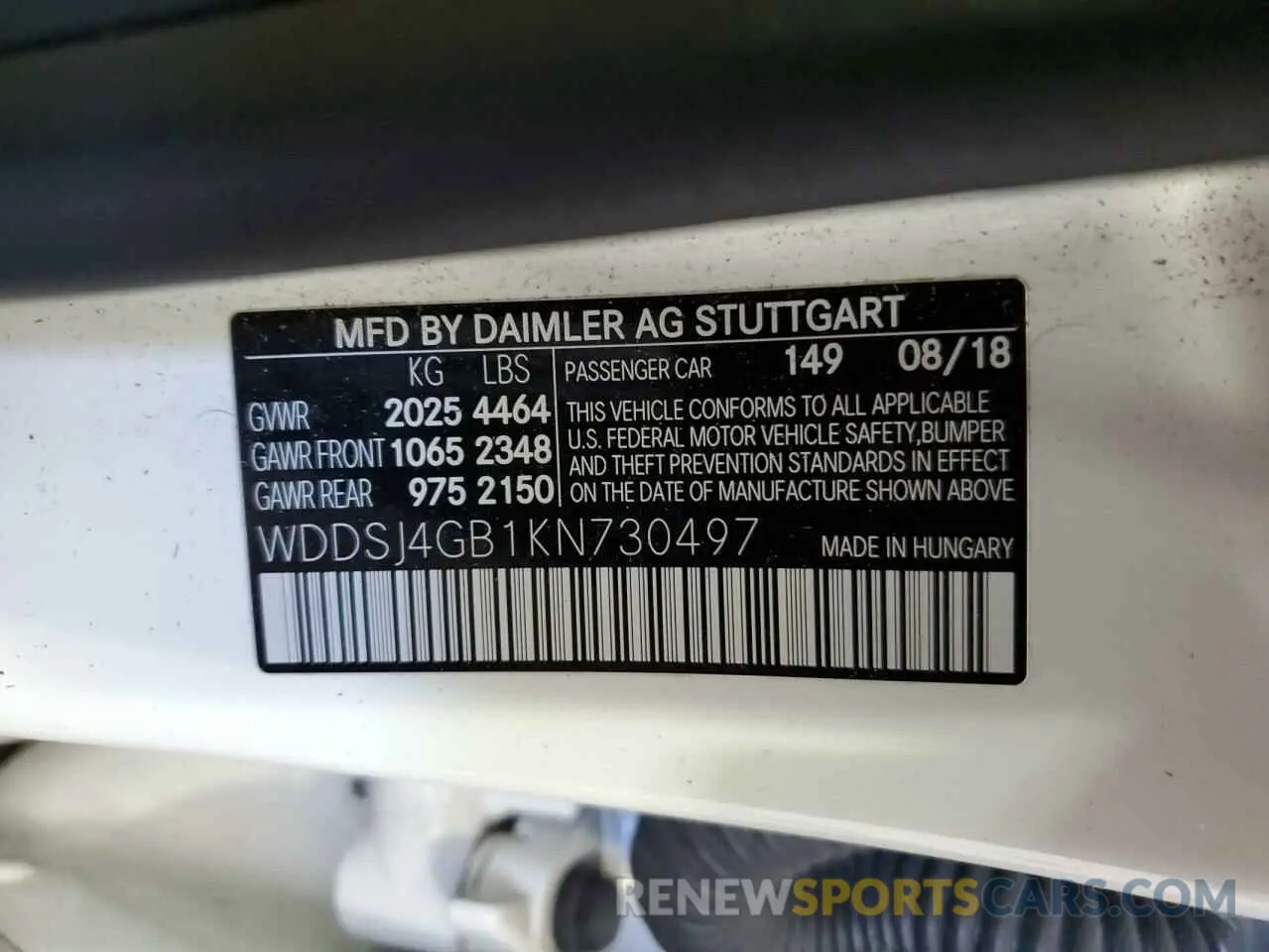 13 Photograph of a damaged car WDDSJ4GB1KN730497 MERCEDES-BENZ CLA-CLASS 2019