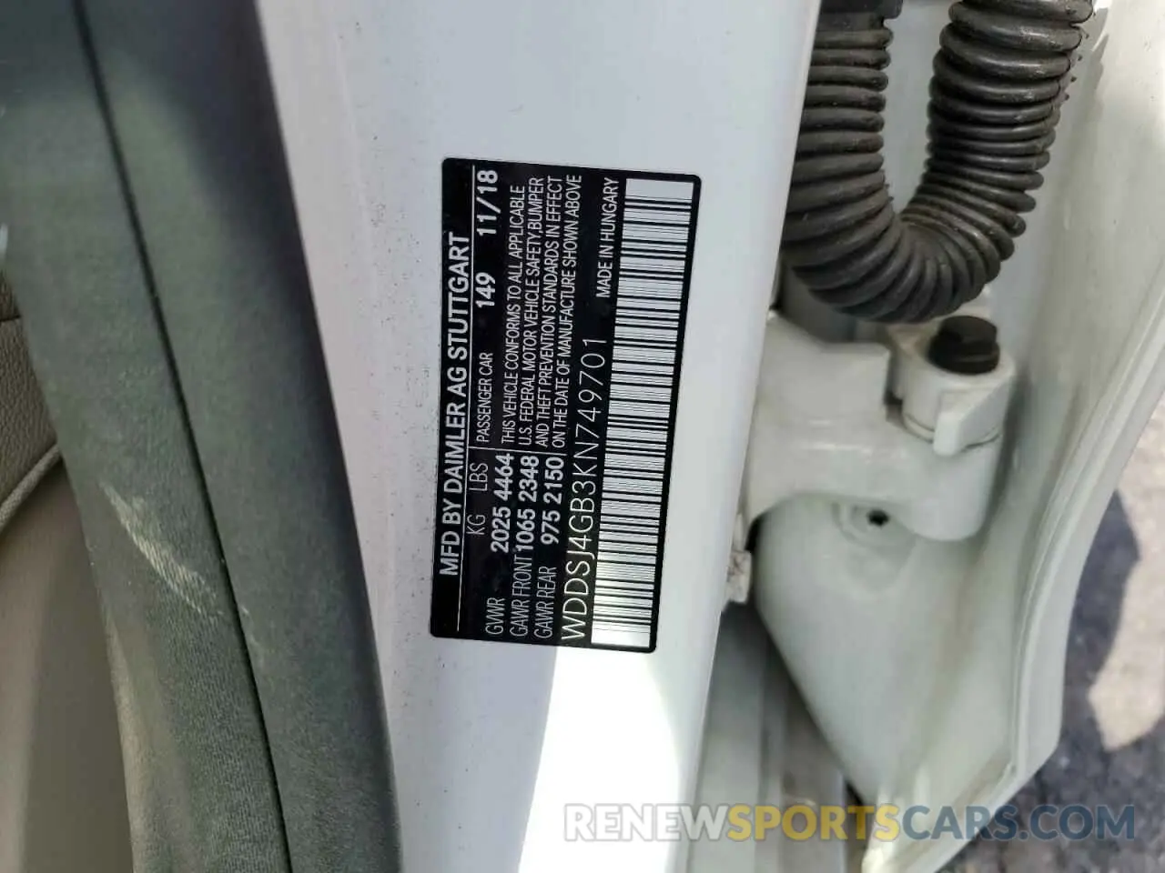10 Photograph of a damaged car WDDSJ4GB3KN749701 MERCEDES-BENZ CLA-CLASS 2019