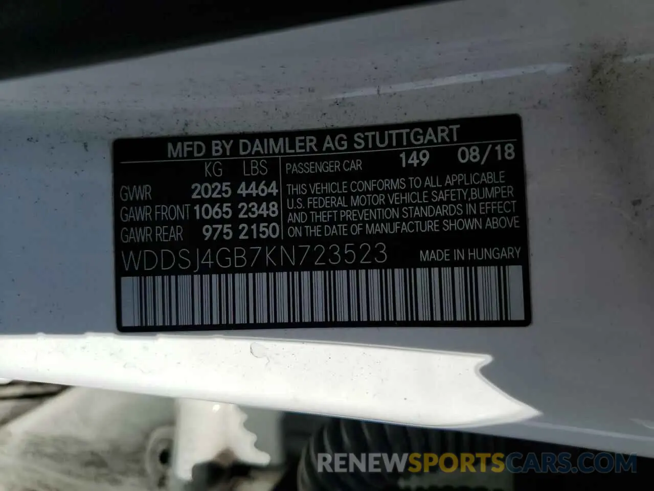 12 Photograph of a damaged car WDDSJ4GB7KN723523 MERCEDES-BENZ CLA-CLASS 2019