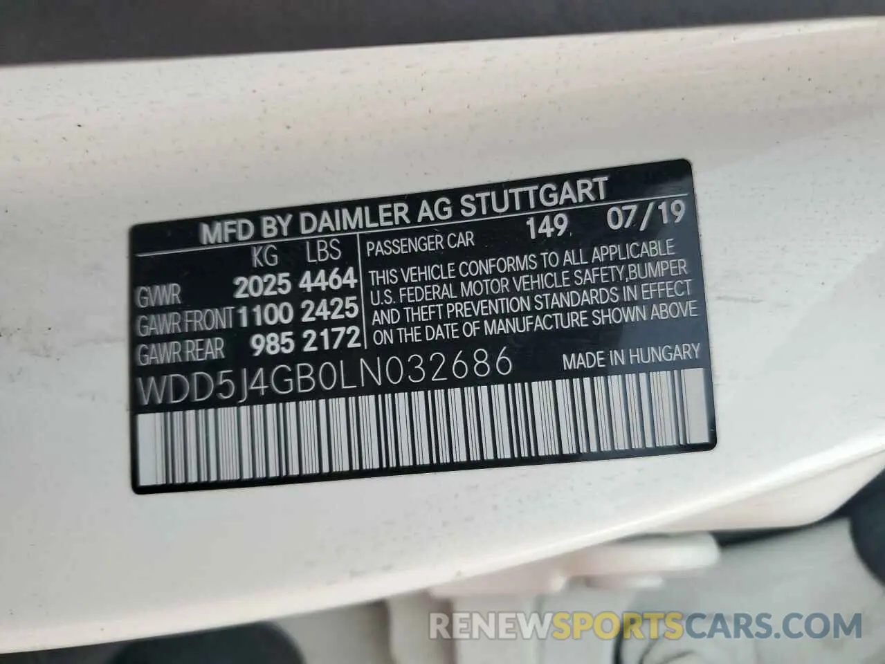 13 Photograph of a damaged car WDD5J4GB0LN032686 MERCEDES-BENZ CLA-CLASS 2020