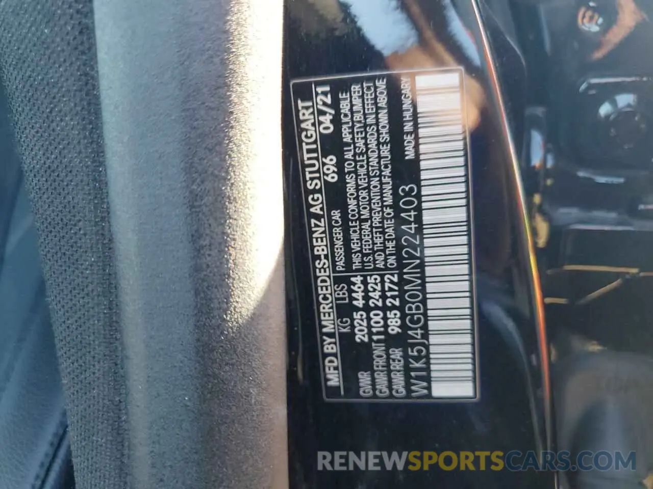 12 Photograph of a damaged car W1K5J4GB0MN224403 MERCEDES-BENZ CLA-CLASS 2021