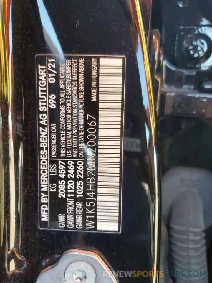 13 Фотография поврежденного автомобиля W1K5J4HB2MN200067 MERCEDES-BENZ CLA-CLASS 2021
