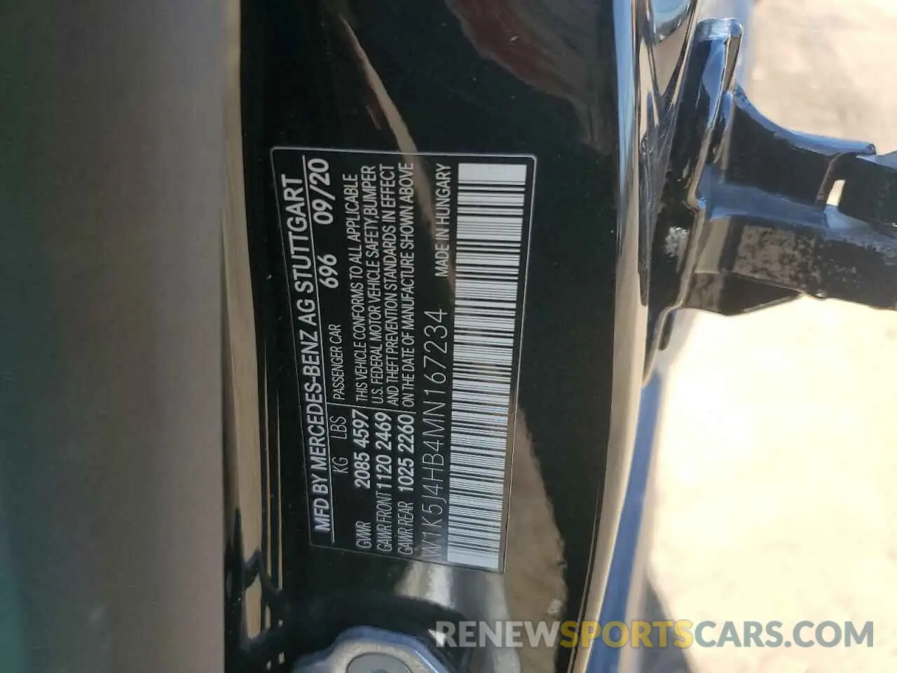 12 Photograph of a damaged car W1K5J4HB4MN167234 MERCEDES-BENZ CLA-CLASS 2021