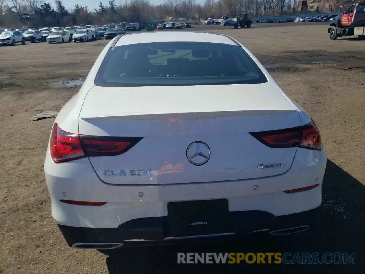 6 Photograph of a damaged car W1K5J4HB5MN187380 MERCEDES-BENZ CLA-CLASS 2021