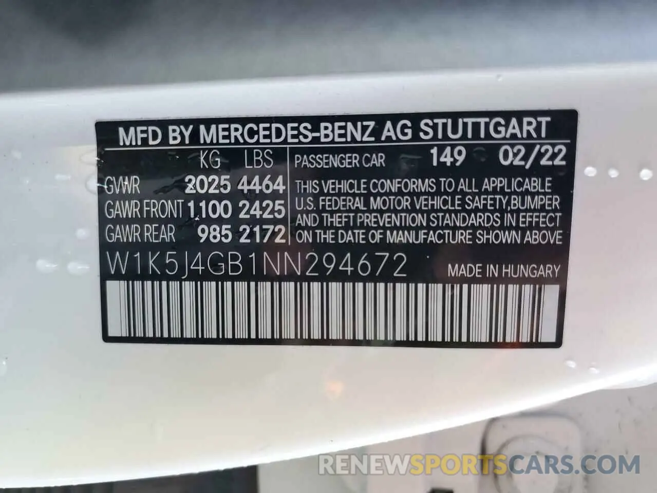 12 Фотография поврежденного автомобиля W1K5J4GB1NN294672 MERCEDES-BENZ CLA-CLASS 2022