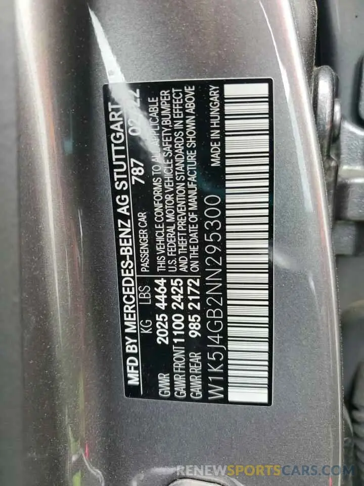 13 Photograph of a damaged car W1K5J4GB2NN295300 MERCEDES-BENZ CLA-CLASS 2022