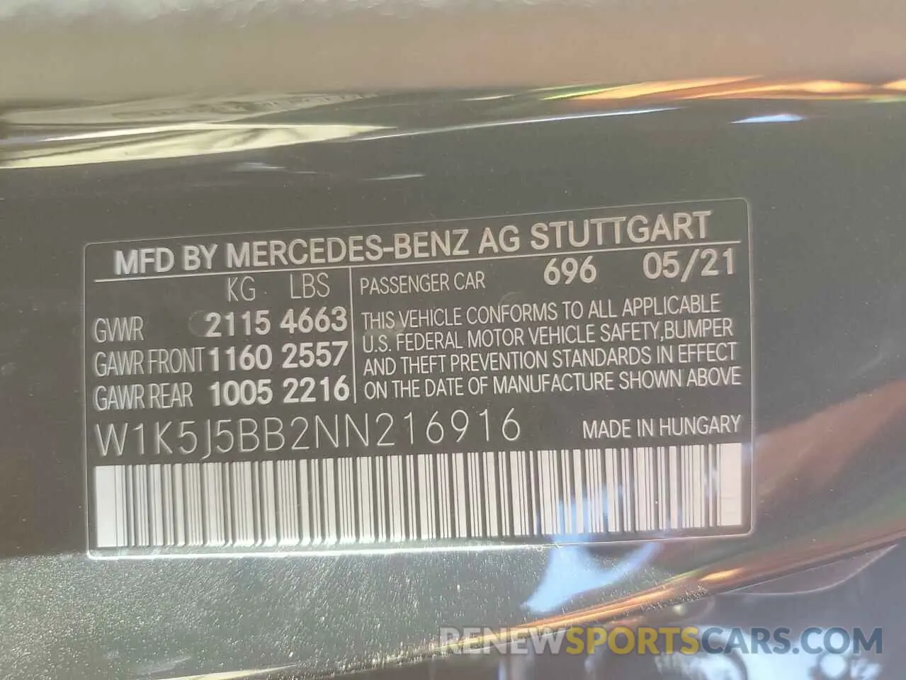 12 Фотография поврежденного автомобиля W1K5J5BB2NN216916 MERCEDES-BENZ CLA-CLASS 2022