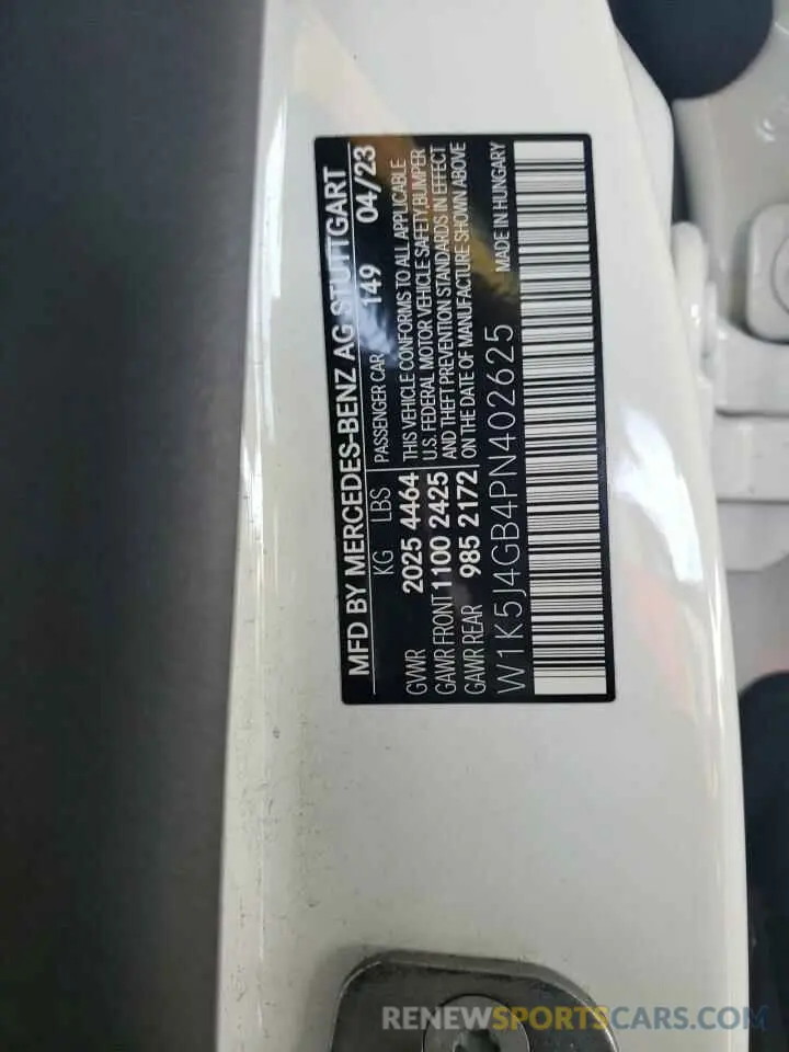 13 Фотография поврежденного автомобиля W1K5J4GB4PN402625 MERCEDES-BENZ CLA-CLASS 2023
