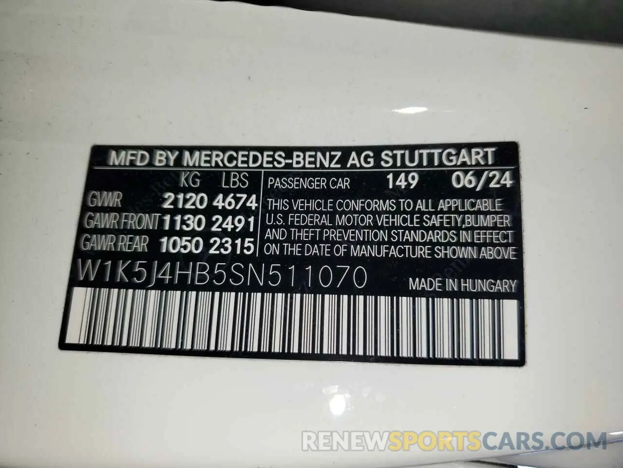 13 Фотография поврежденного автомобиля W1K5J4HB5SN511070 MERCEDES-BENZ CLA-CLASS 2025
