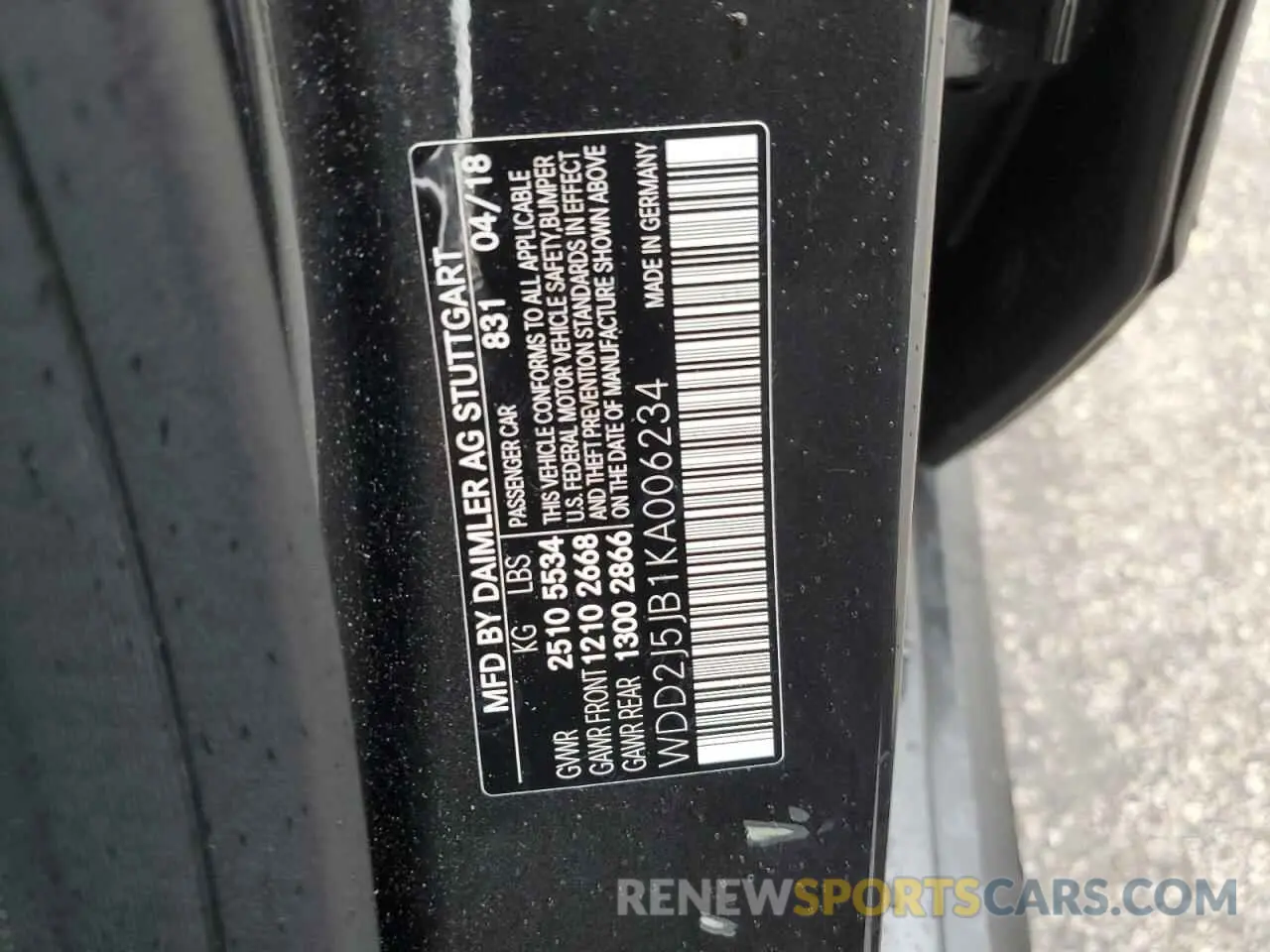 13 Photograph of a damaged car WDD2J5JB1KA006234 MERCEDES-BENZ CLC-CLASS 2019
