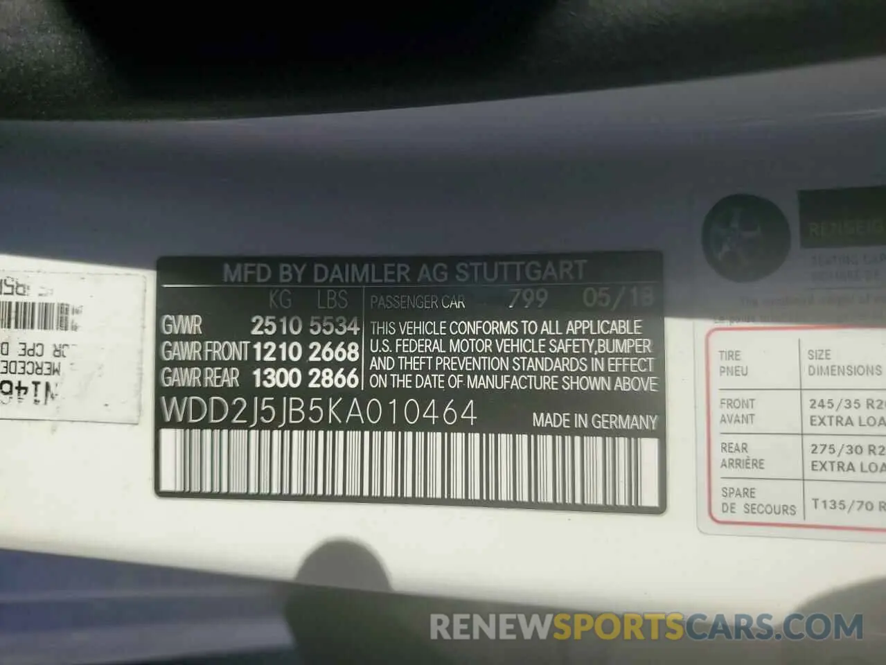 12 Photograph of a damaged car WDD2J5JB5KA010464 MERCEDES-BENZ CLC-CLASS 2019