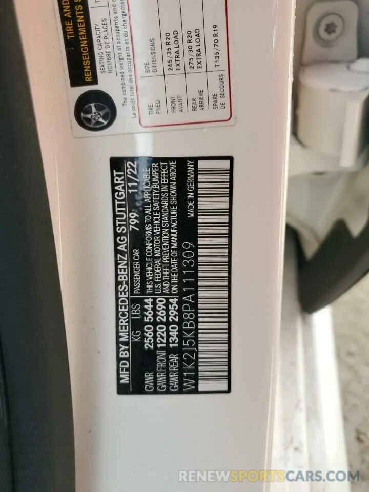 12 Фотография поврежденного автомобиля W1K2J5KB8PA111309 MERCEDES-BENZ CLC-CLASS 2023
