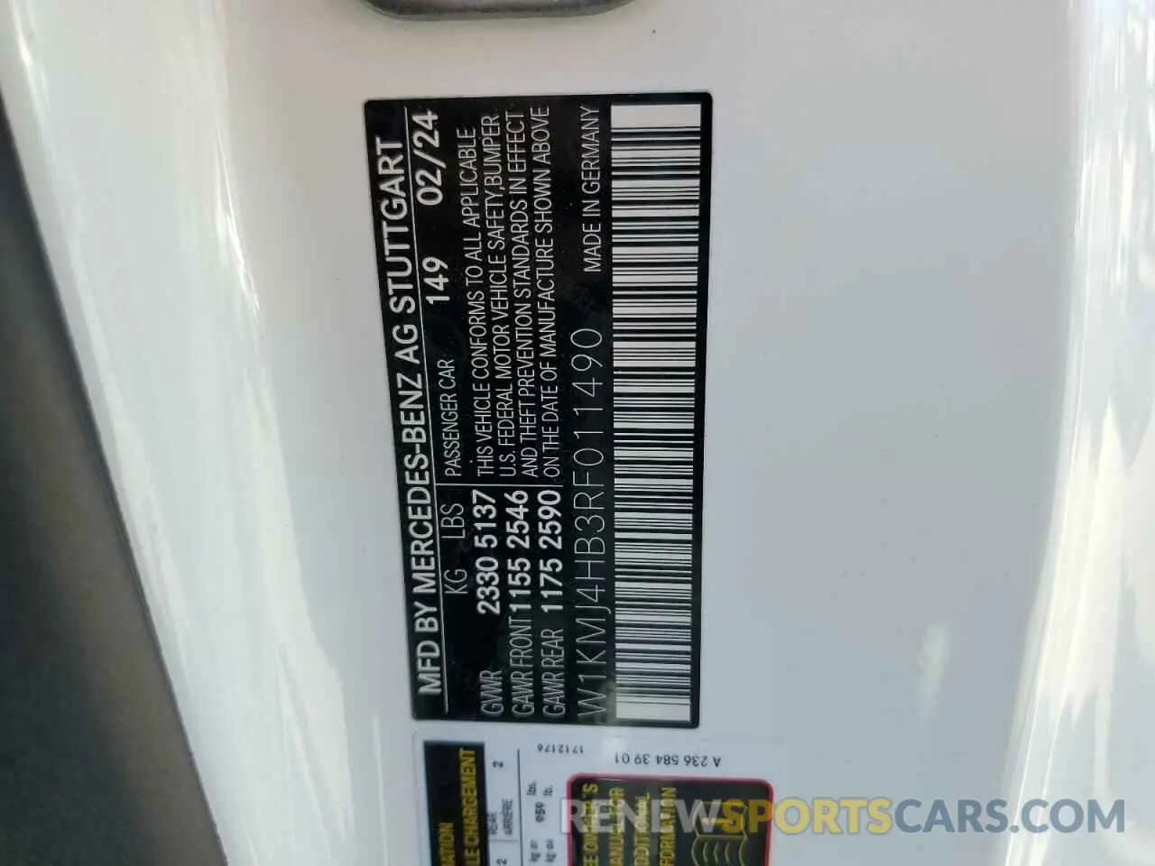 14 Фотография поврежденного автомобиля W1KMJ4HB3RF011490 MERCEDES-BENZ CLE 300 4M 2024