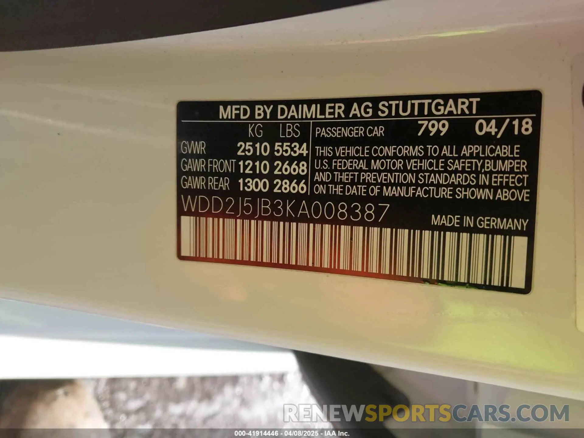 9 Photograph of a damaged car WDD2J5JB3KA008387 MERCEDES-BENZ CLS 450 2019