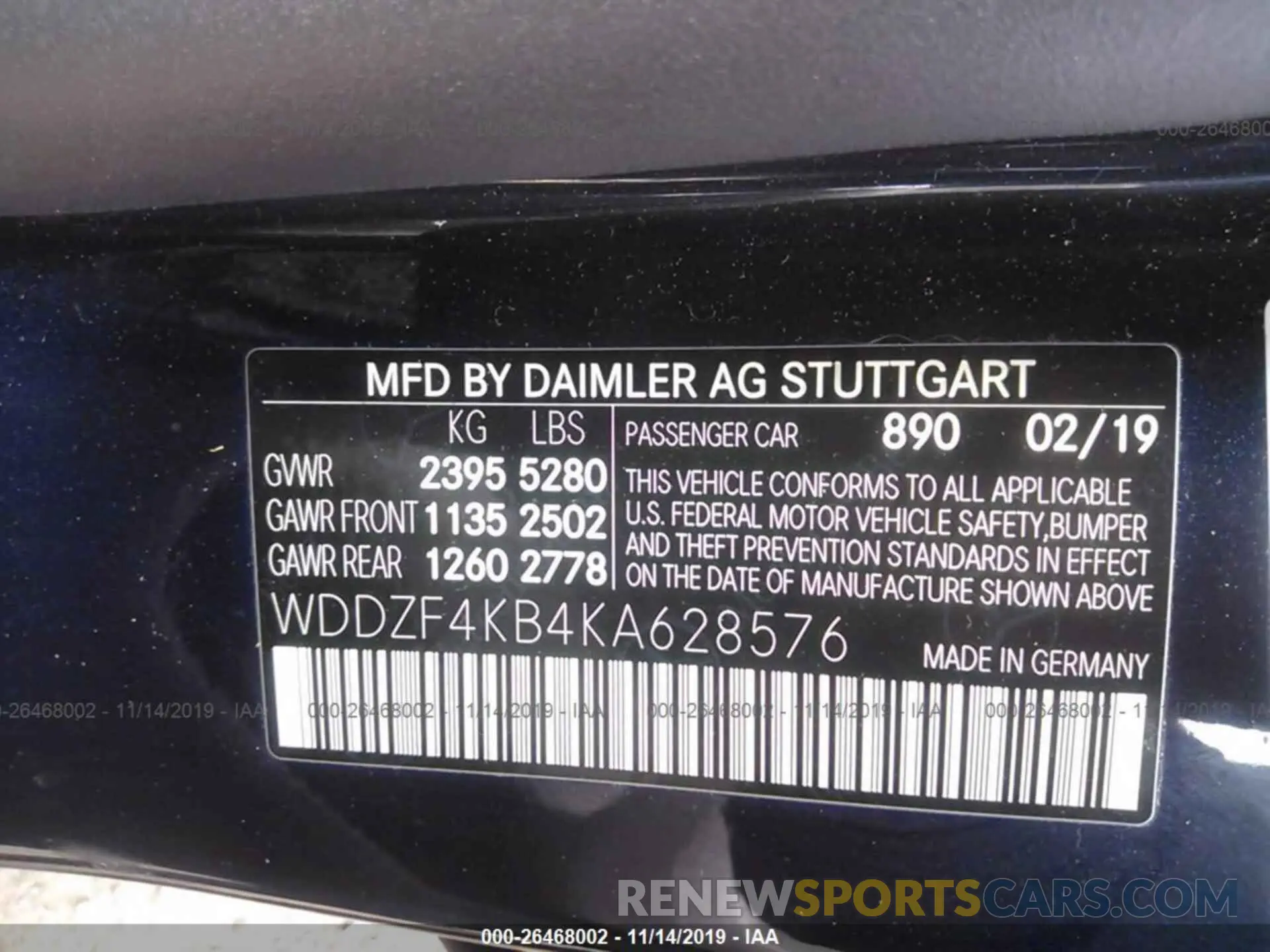 9 Photograph of a damaged car WDDZF4KB4KA628576 MERCEDES-BENZ E 2019