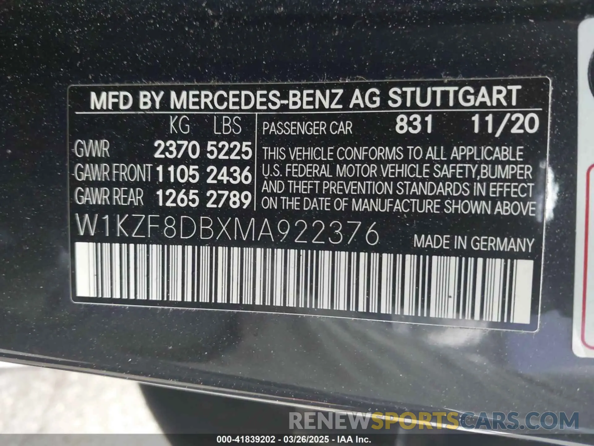 9 Photograph of a damaged car W1KZF8DBXMA922376 MERCEDES-BENZ E 350 2021