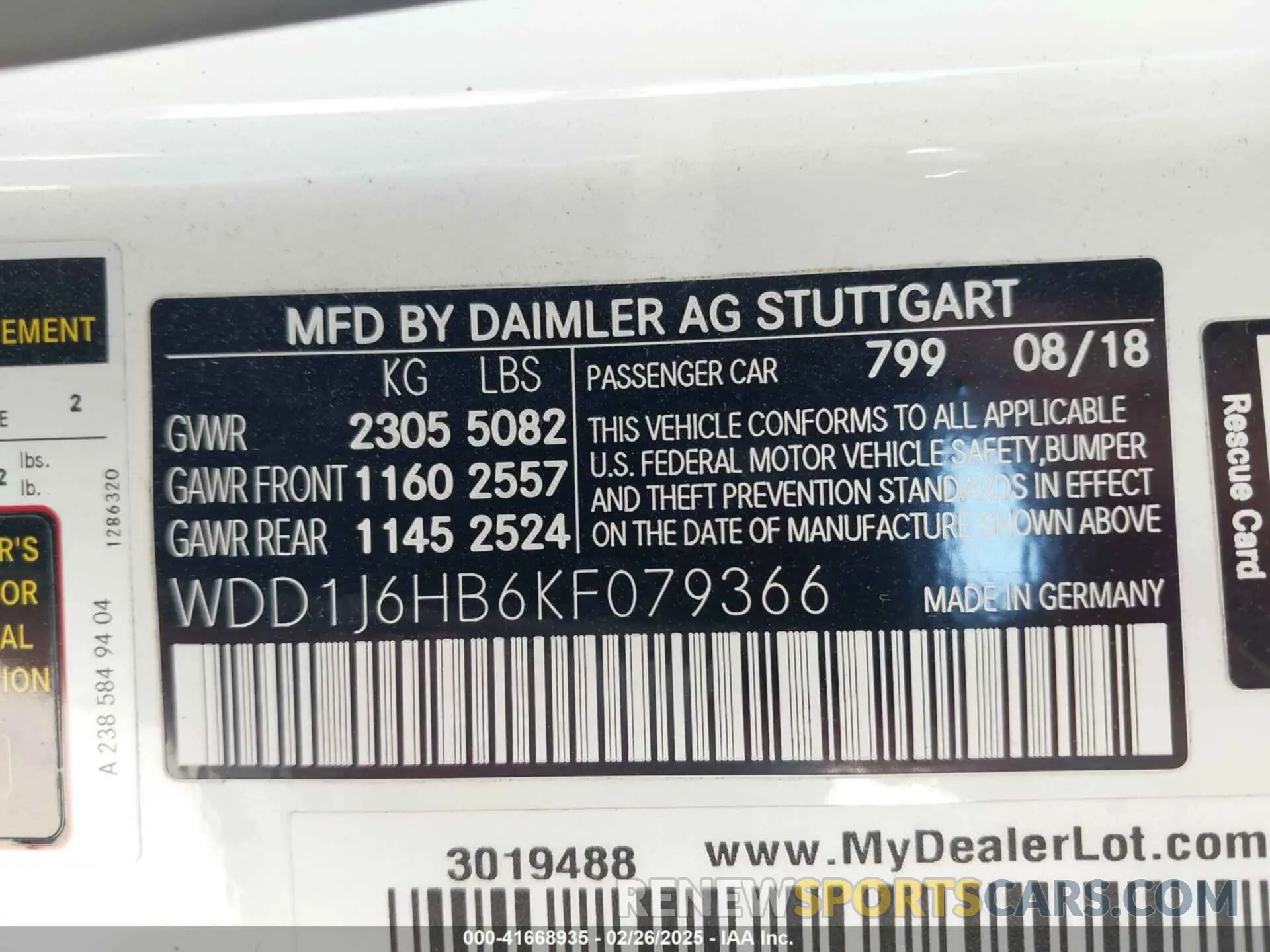 9 Photograph of a damaged car WDD1J6HB6KF079366 MERCEDES-BENZ E 450 2019