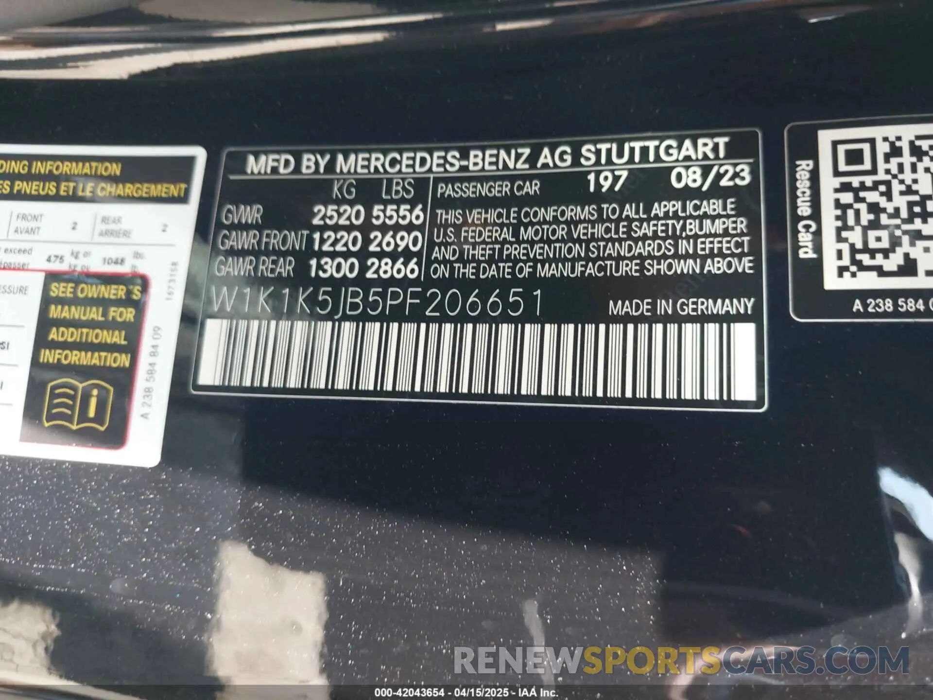 9 Фотография поврежденного автомобиля W1K1K5JB5PF206651 MERCEDES-BENZ E 450 2023