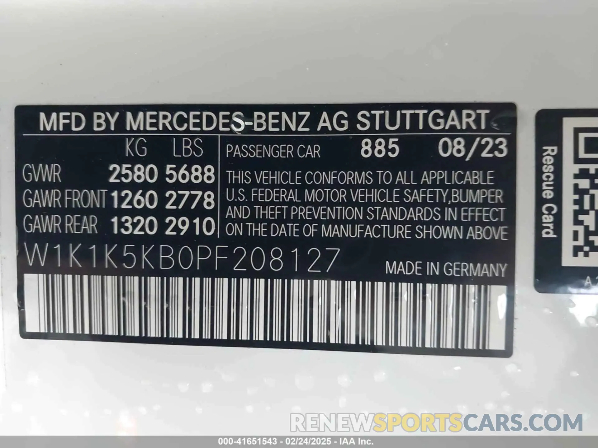 9 Photograph of a damaged car W1K1K5KB0PF208127 MERCEDES-BENZ E 450 2023