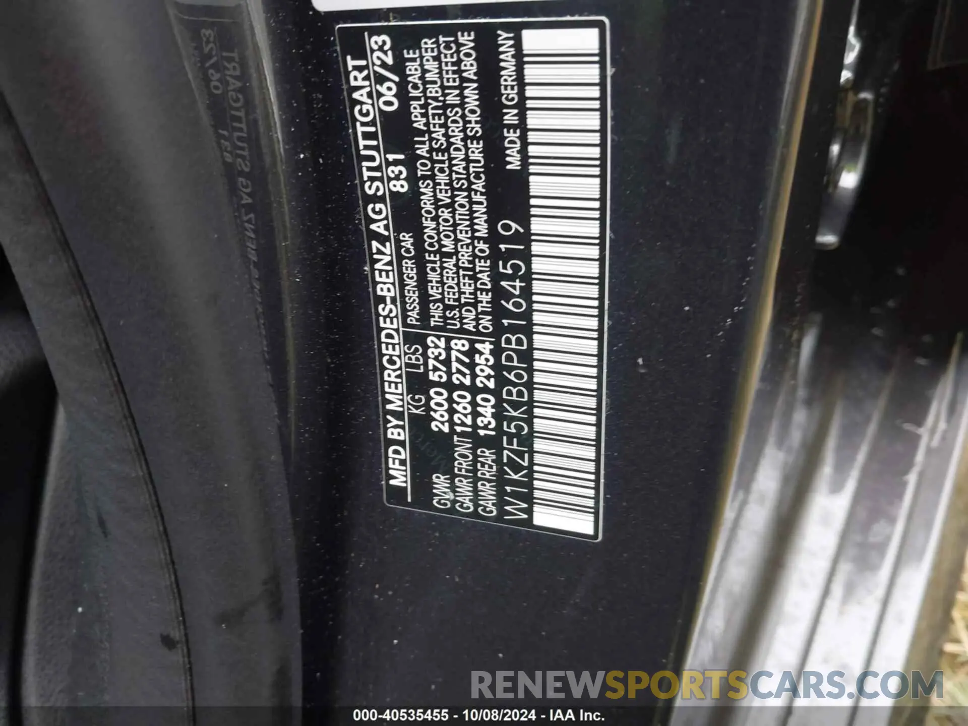 9 Photograph of a damaged car W1KZF5KB6PB164519 MERCEDES-BENZ E 450 2023