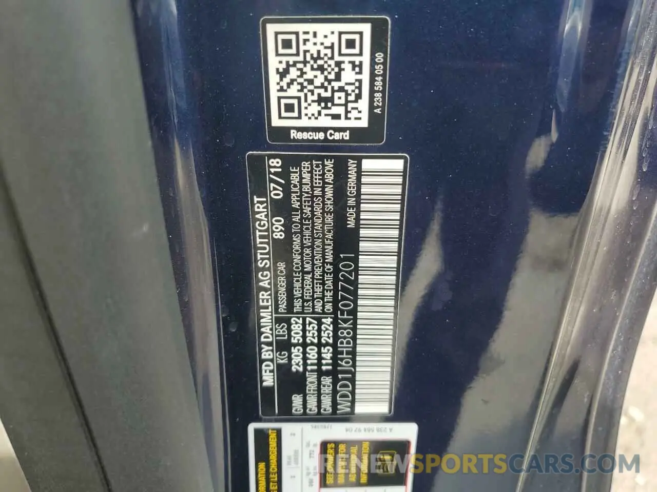 12 Photograph of a damaged car WDD1J6HB8KF077201 MERCEDES-BENZ E-CLASS 2019