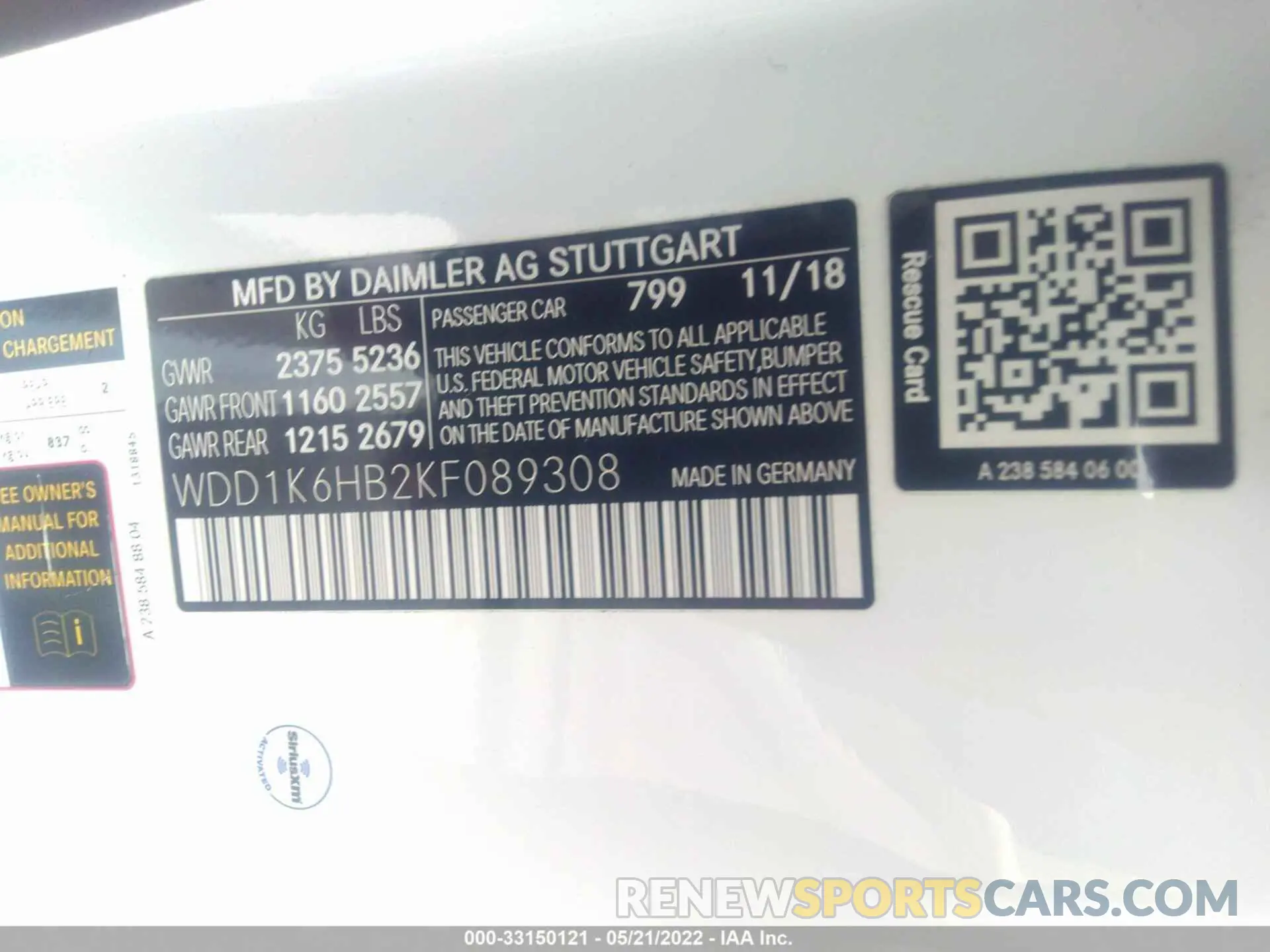 9 Фотография поврежденного автомобиля WDD1K6HB2KF089308 MERCEDES-BENZ E-CLASS 2019