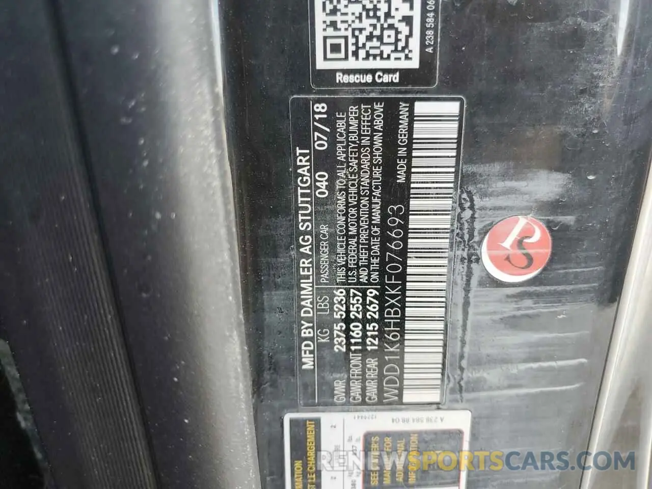 13 Фотография поврежденного автомобиля WDD1K6HBXKF076693 MERCEDES-BENZ E-CLASS 2019