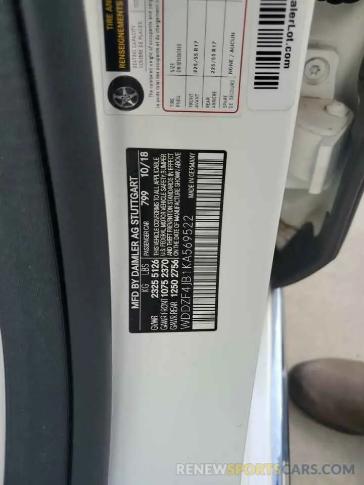 13 Photograph of a damaged car WDDZF4JB1KA569522 MERCEDES-BENZ E-CLASS 2019
