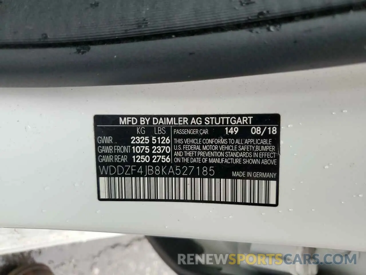 13 Photograph of a damaged car WDDZF4JB8KA527185 MERCEDES-BENZ E-CLASS 2019
