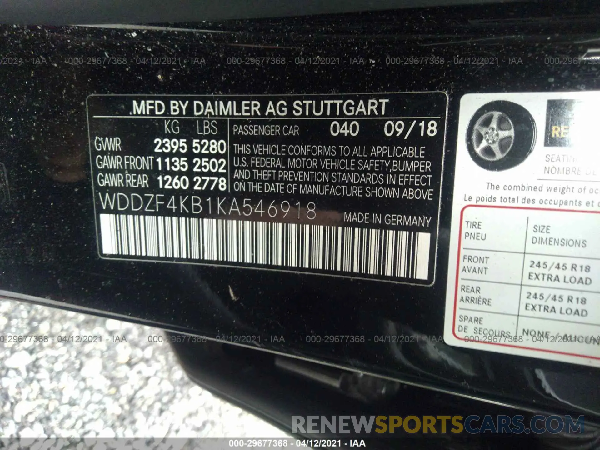 9 Photograph of a damaged car WDDZF4KB1KA546918 MERCEDES-BENZ E-CLASS 2019