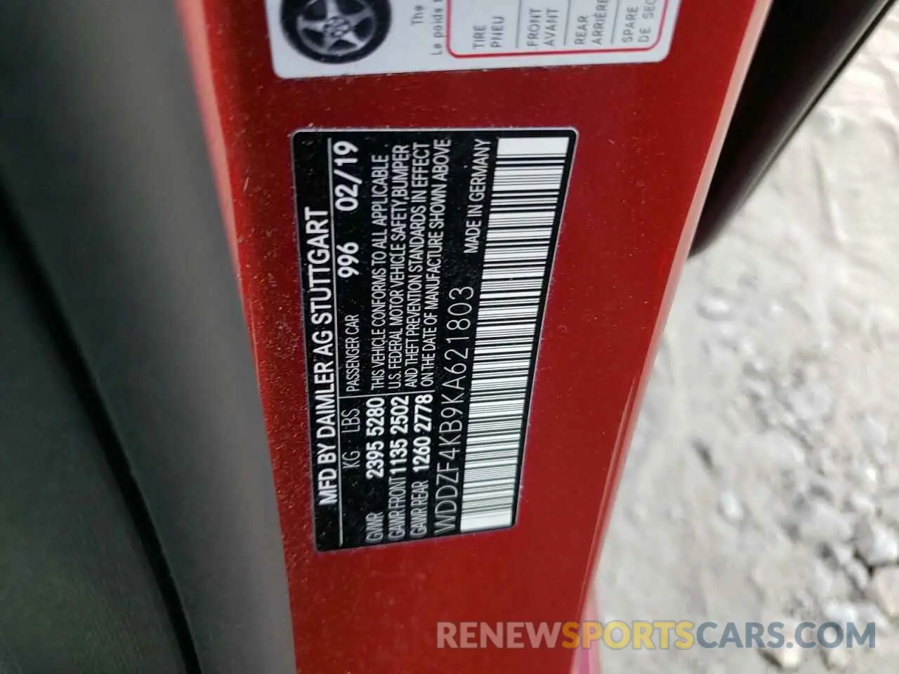 13 Photograph of a damaged car WDDZF4KB9KA621803 MERCEDES-BENZ E-CLASS 2019