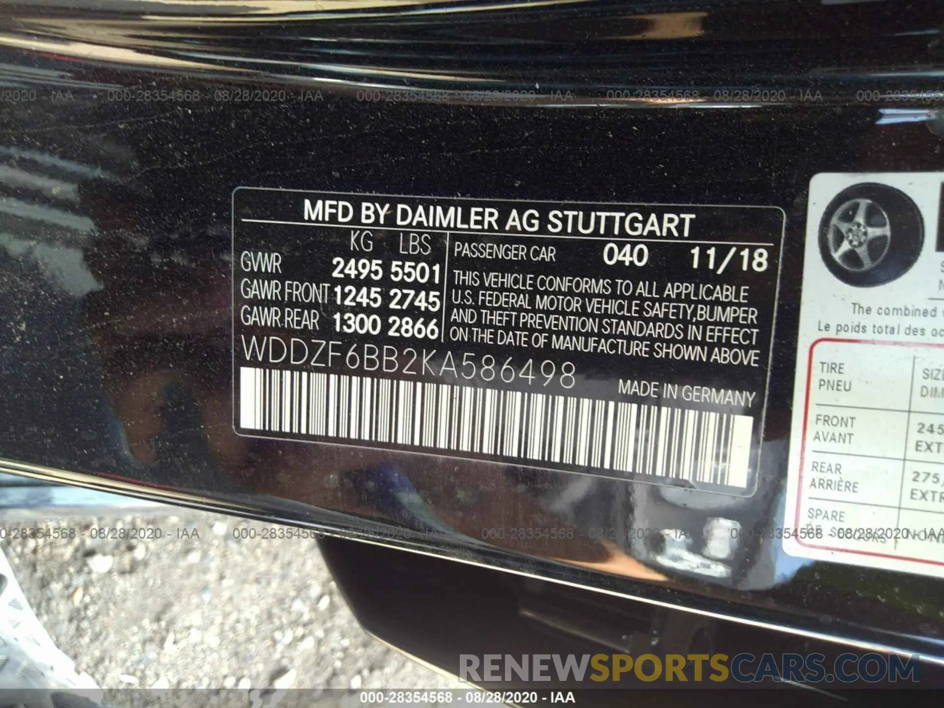 9 Photograph of a damaged car WDDZF6BB2KA586498 MERCEDES-BENZ E-CLASS 2019