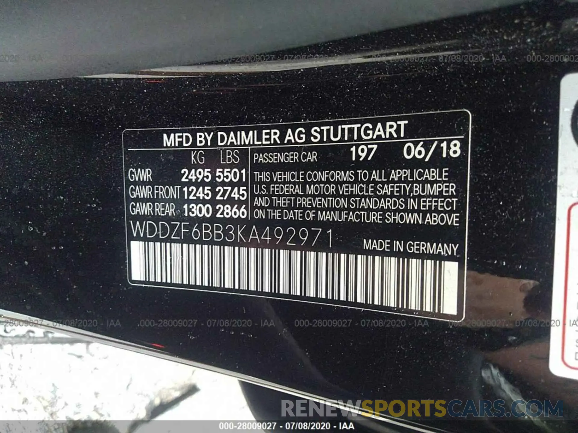 9 Photograph of a damaged car WDDZF6BB3KA492971 MERCEDES-BENZ E-CLASS 2019